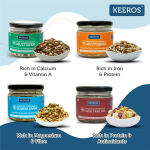 
                  
                    Load image into Gallery viewer, Keeros Healthy Holi Gift Hamper with Card : Combo of Sweet &amp;amp; Salted, Tasty &amp;amp; Nutritious Super Snacks in Glass Jars Packed in a Beautiful Gift Box
                  
                