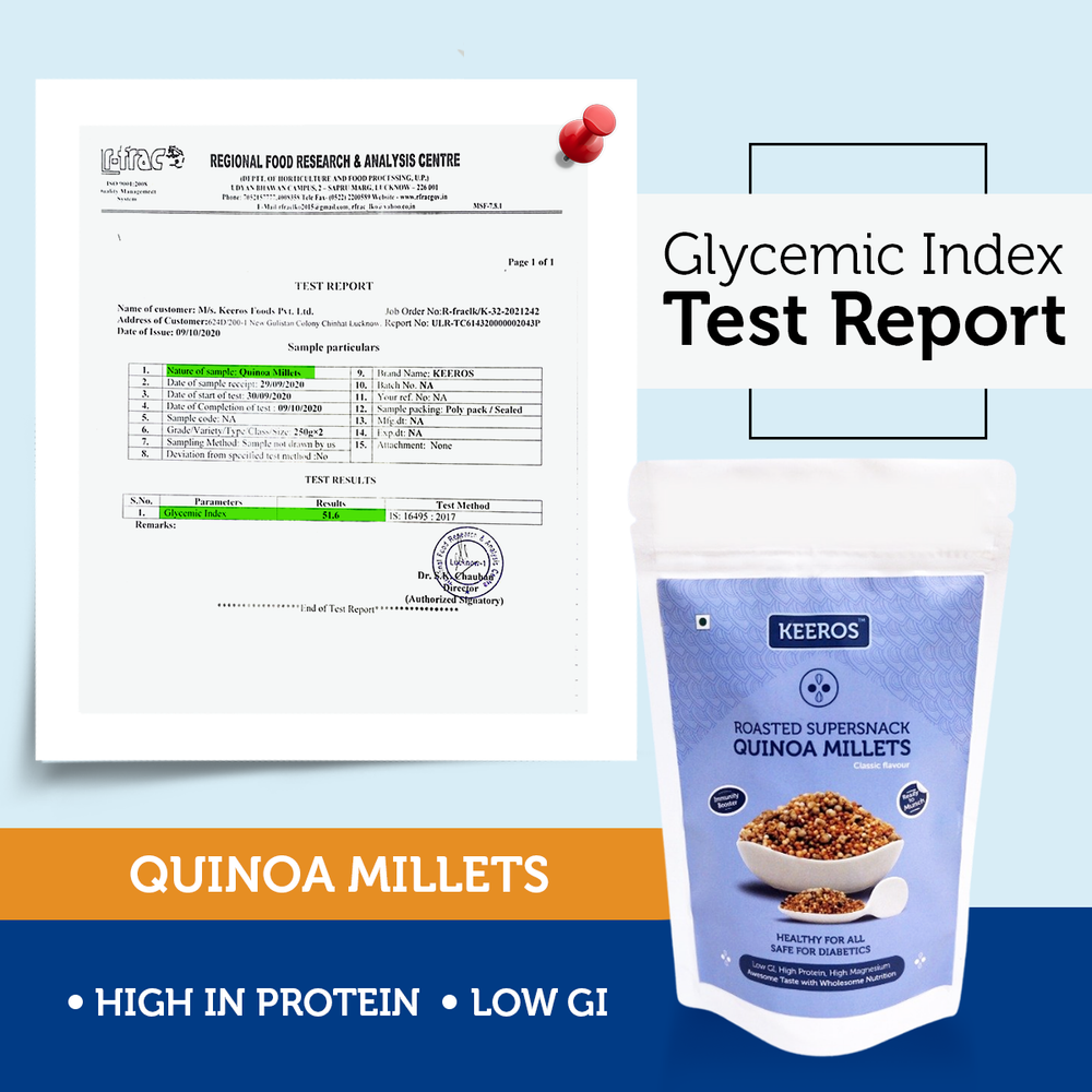 
                  
                    Load image into Gallery viewer, Glycemic-Index-Test-Report-of-Keeros-Quinos-Millets
                  
                