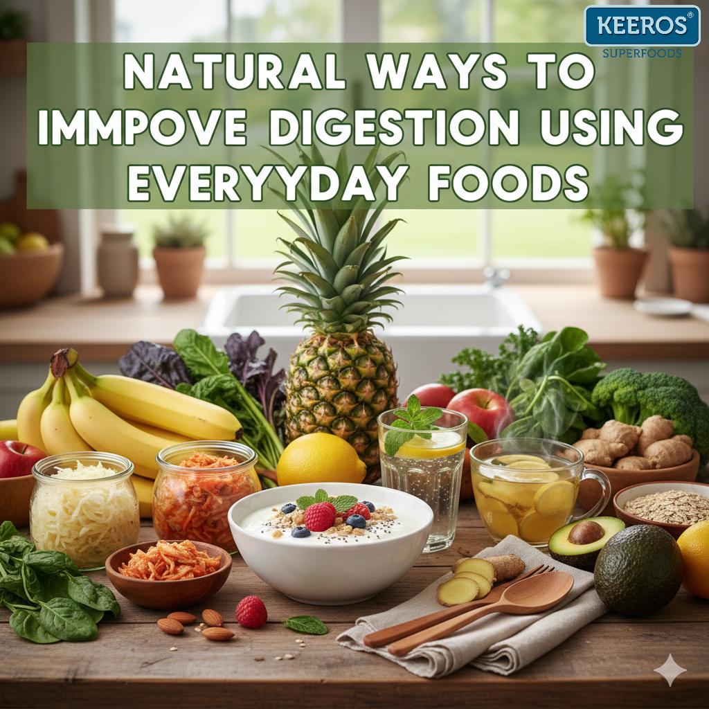 Natural Ways to Improve Digestion Using Everyday Foods – Keeros Super Foods