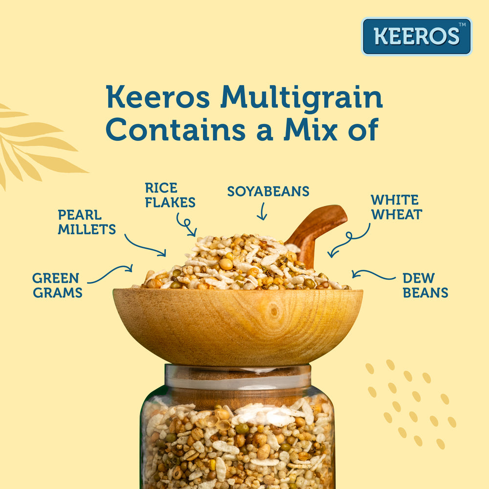 
                  
                    Load image into Gallery viewer, Keeros Combo of Healthy &amp;amp; Diabetic Friendly Multiseed and Multigrain Roasted SuperSnacks - (Combo of 450g + 400g)
                  
                